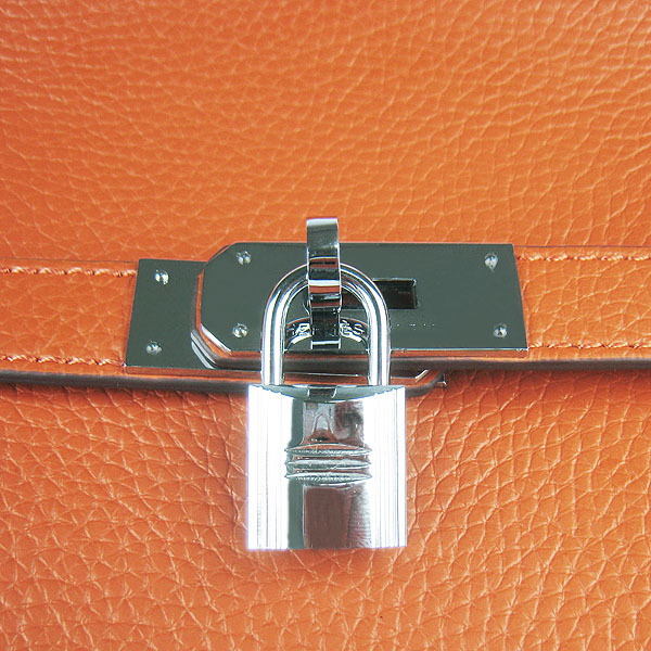 Replica Hermes Jypsiere Fjord Leather Messenger Bag Orange H6508 - 1:1 Copy - Click Image to Close